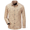 New design men casual shirts floral men european dress shirts